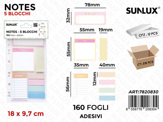 NOTES ADV 160F 18*9.7CM ASS.