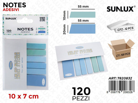 Sunlux Notes Adv 120F 10*7CM Ass.