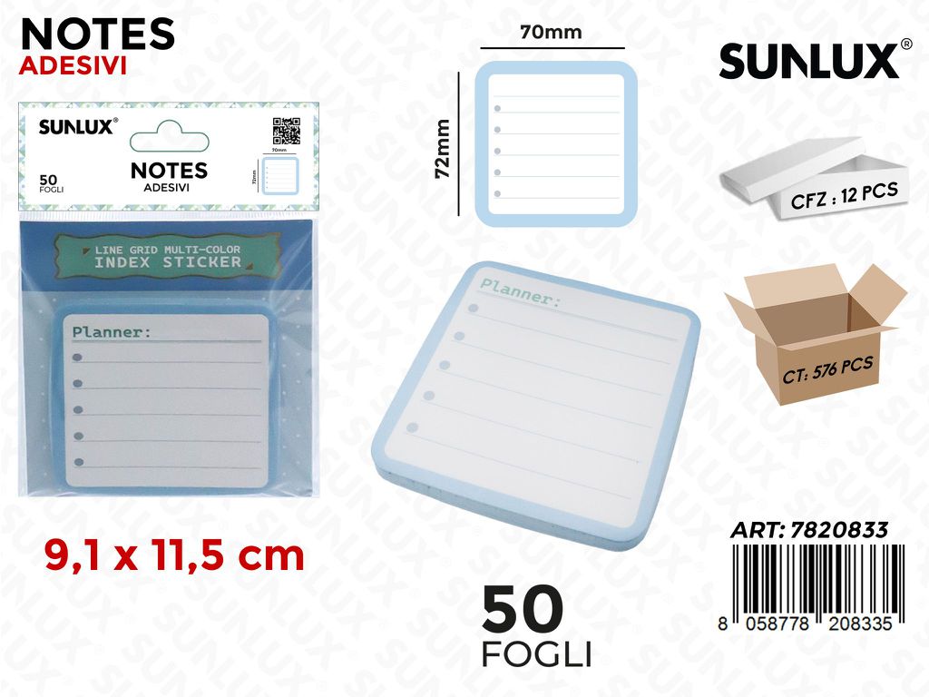 Sunlux Notes Adv 50F 9.1*11.5CM