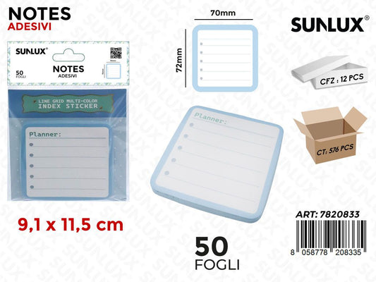 Sunlux Notes Adv 50F 9.1*11.5CM