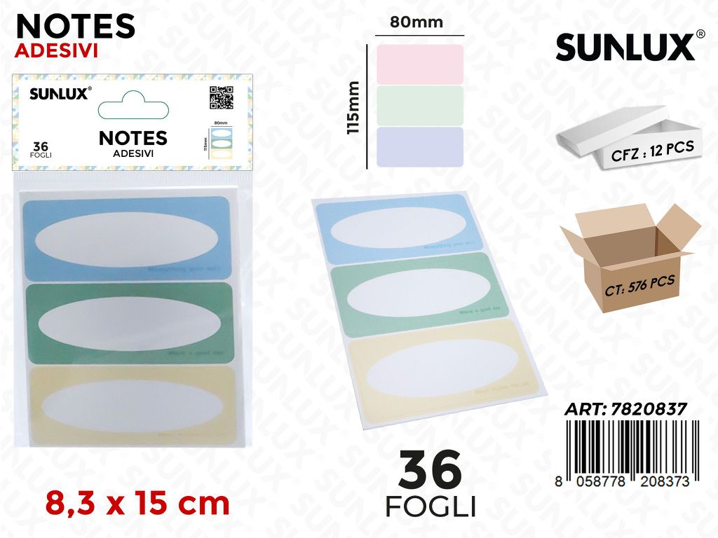 Sunlux Notes Adv 36F 8.3*15CM