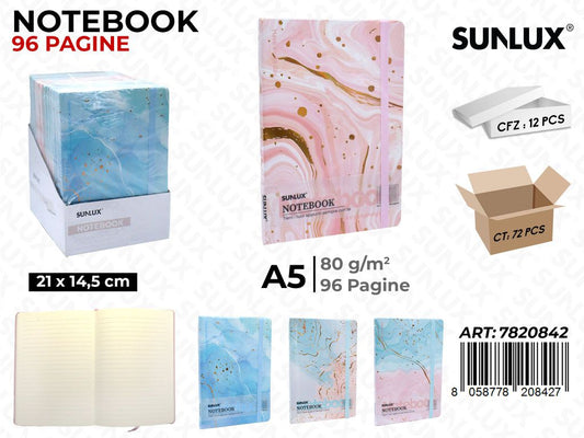 NOTEBOOK ASS. A5 21*14.5CM 96PAG. 80GR