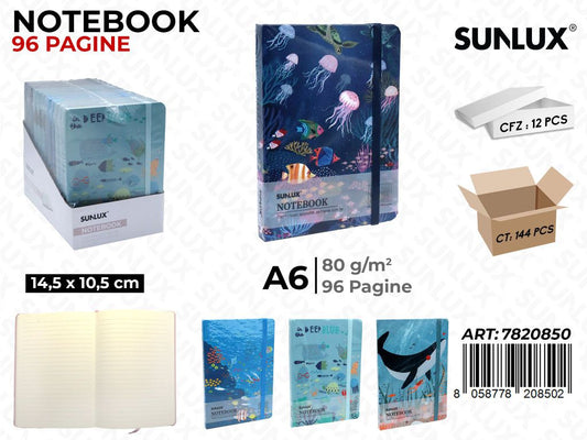 NOTEBOOK ASS. A6 14.5*10.5CM 96PAG. 80GR