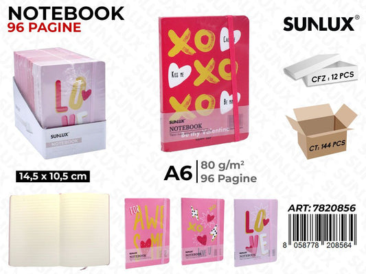 NOTEBOOK ASS. A6 14.5*10.5CM 96PAG. 80GR