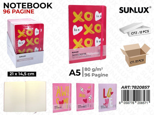 NOTEBOOK ASS. A5 21*14.5CM 96PAG. 80GR