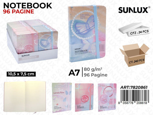 NOTEBOOK ASS. A7 10.5*7.5CM 96PAG. 80GR