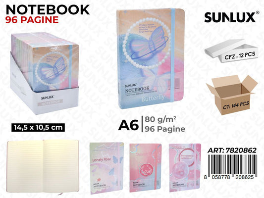 NOTEBOOK ASS. A6 14.5*10.5CM 96PAG. 80GR