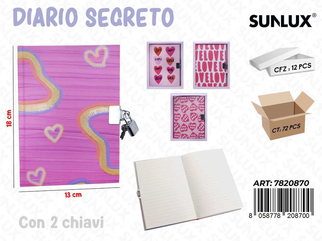 DIARIO SEGRETO ASS. 13*18CM
