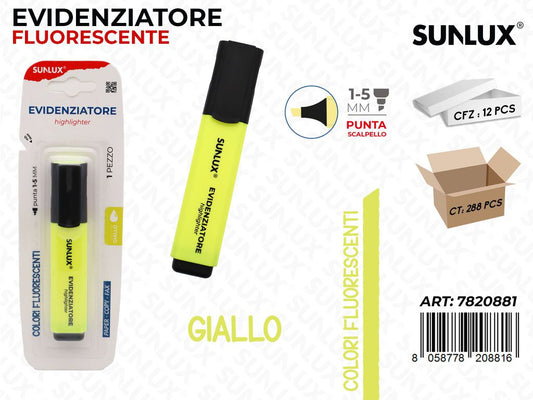 EVIDENZIATORE FLUO GIALLO 1-5MM