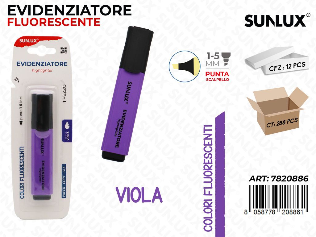 EVIDENZIATORE FLUO VIOLA 1-5MM