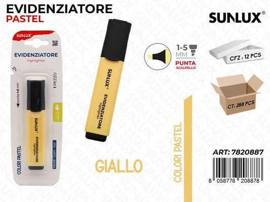 EVIDENZIATORE PASTEL GIALLO 1-5MM