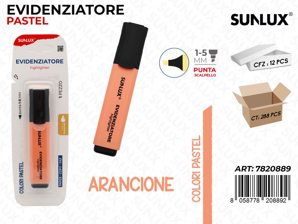 EVIDENZIATORE PASTEL ARANCIONE 1-5MM