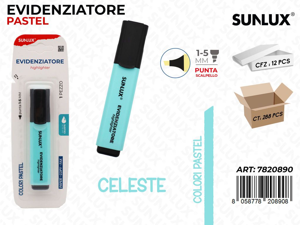 EVIDENZIATORE PASTEL CELESTE 1-5MM