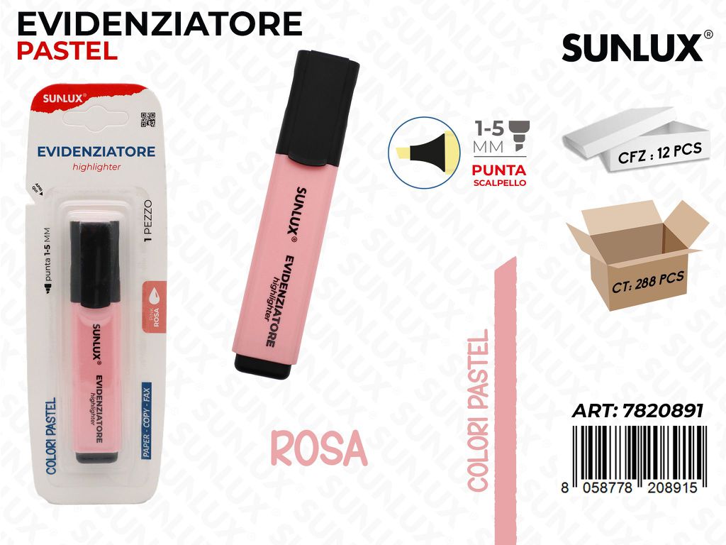 EVIDENZIATORE PASTEL ROSA 1-5MM