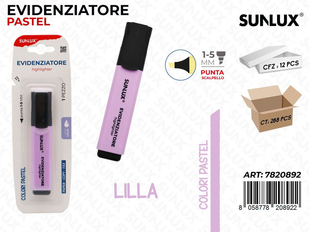 EVIDENZIATORE PASTEL LILLA 1-5MM