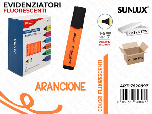 Sunlux Evidenziatore Fluo Arancione 1-5MM