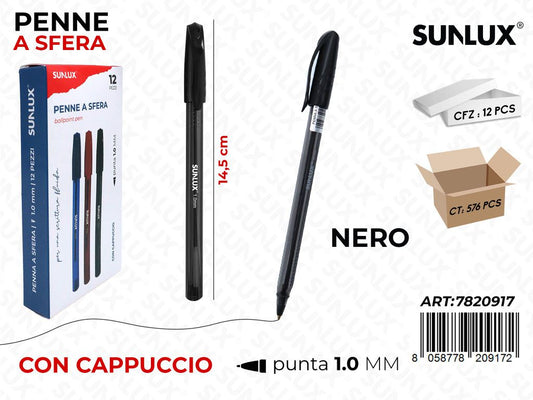 Sunlux Penna a Sfera Nero 1.0MM