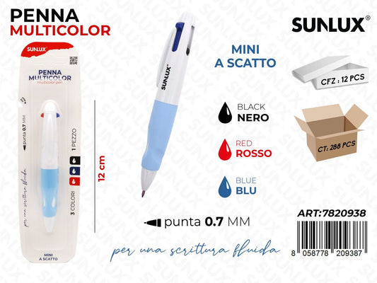 Sunlux Multicolor 3COL.PUNTA 0.7MM Fusto della Blu