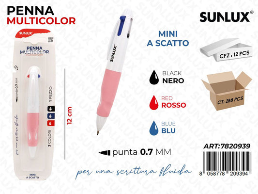Sunlux Multicolor 3COL.PUNTA 0.7MM Fusto della Rosa