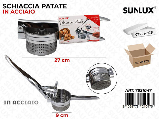 Schiaccia Patate in Acciaio D. 9CM