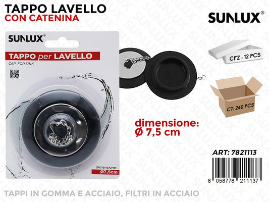 Tappo Lavello c/ Catenina D. 7.5CM