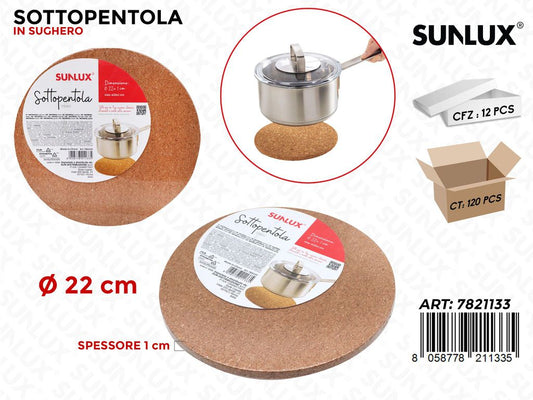 Sottopentola in Sughero D.22*1CM