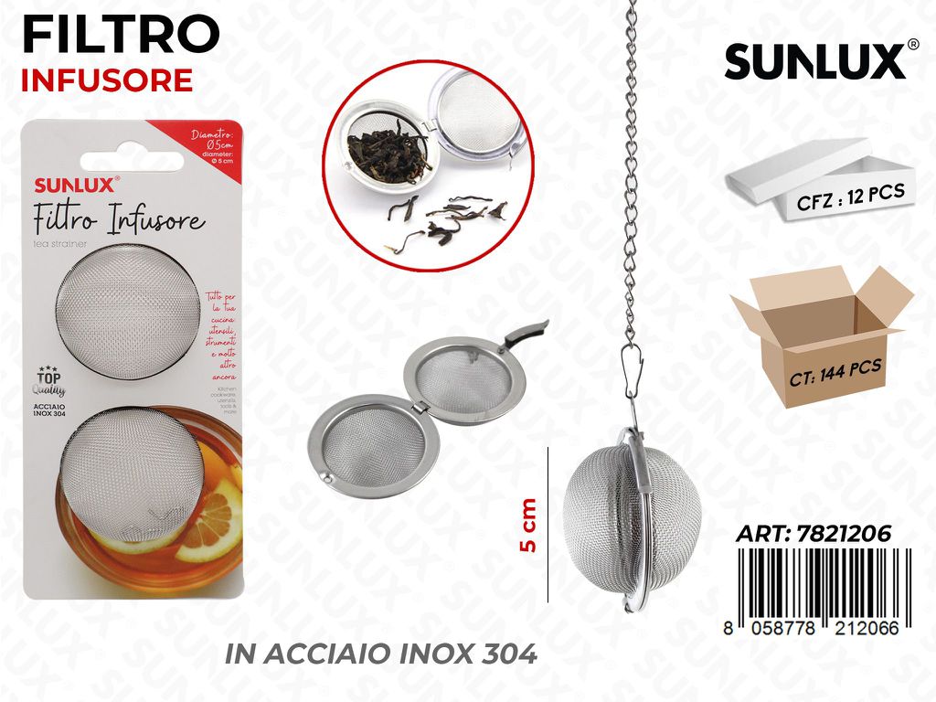 Filtro Infusore in Acciaio 304 5CM