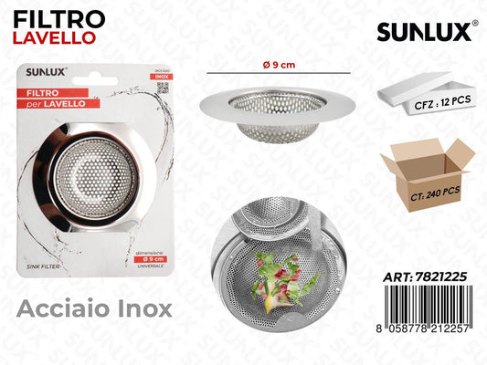 Filtro per Lavello Acciaio Inox D.9CM