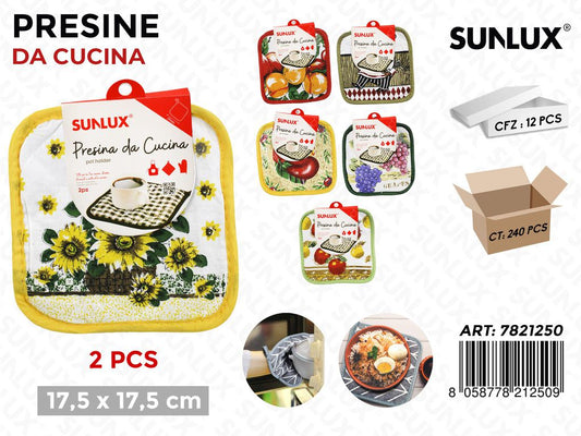 Presine da Cucina Fant. Ass. 2PCS 17.5*17.5CM