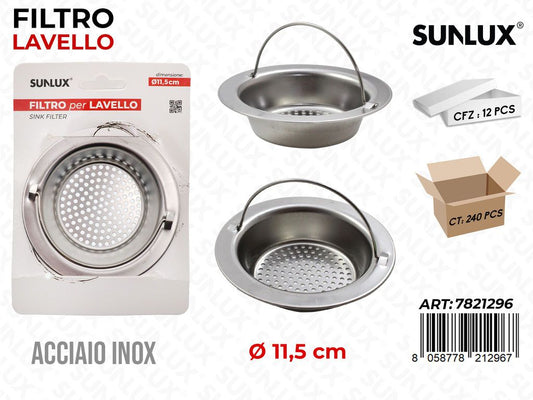 Filtro Lavello Acciaio Inox D. 11.5CM