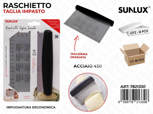 Raschietto Taglia Impasto Acciaio 430 16*10CM