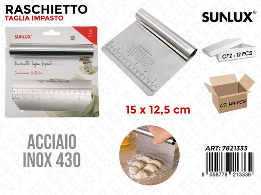 Raschietto Taglia Impasto Acciaio 430 15*12.5CM