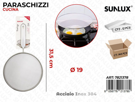 Paraschizzi Acciaio Inox 304 D.19*31.5CM