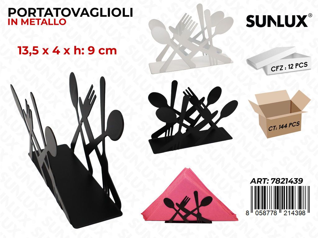 Porta Tovaglioli in Metallo Ass. 13.5*4*9CM