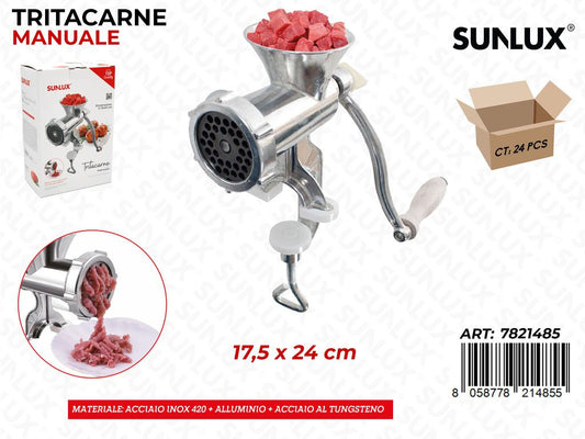 Sunlux Tritacarne Manuale Acc. Inox 420 17.5*24CM