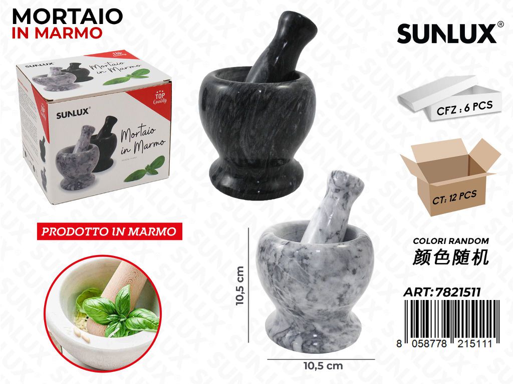 Mortaio in Marmo Ass. 10.5*10.5CM