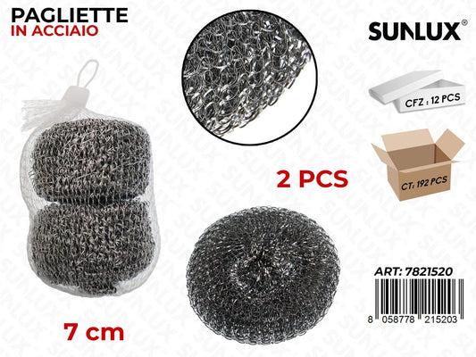Paglietta in Acciaio 2PCS 7CM