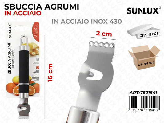 Sbuccia Agrumi in Acciaio 430 16*2CM