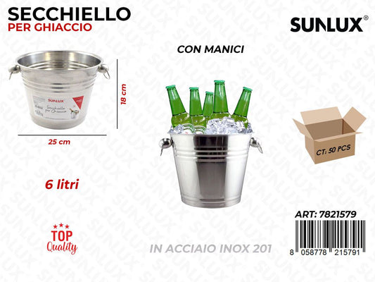 Secchiello per Ghiaccio Inox 201 25*18CM 6LT