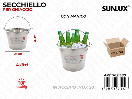 Secchiello per Ghiaccio Inox 201 20*16M 4LT