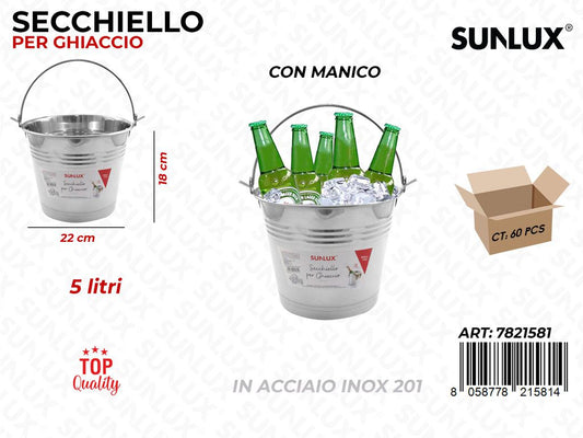 Secchiello per Ghiaccio Inox 201 22*18CM 5LT