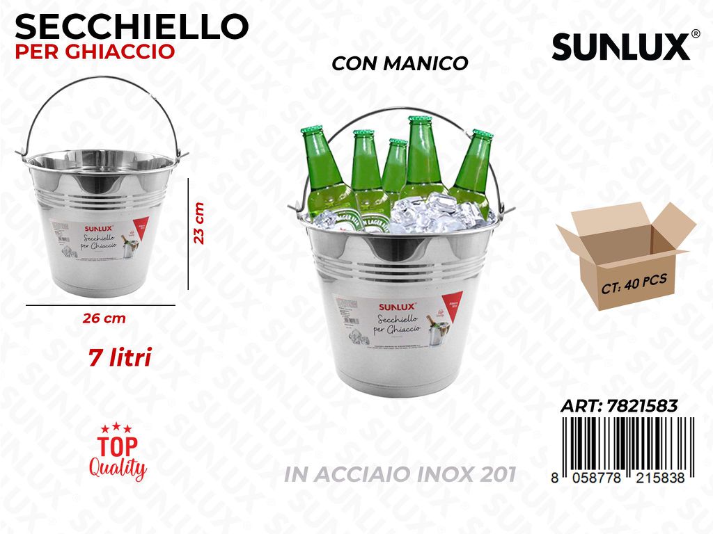 Secchiello per Ghiaccio Inox 201 26*23CM 7LT