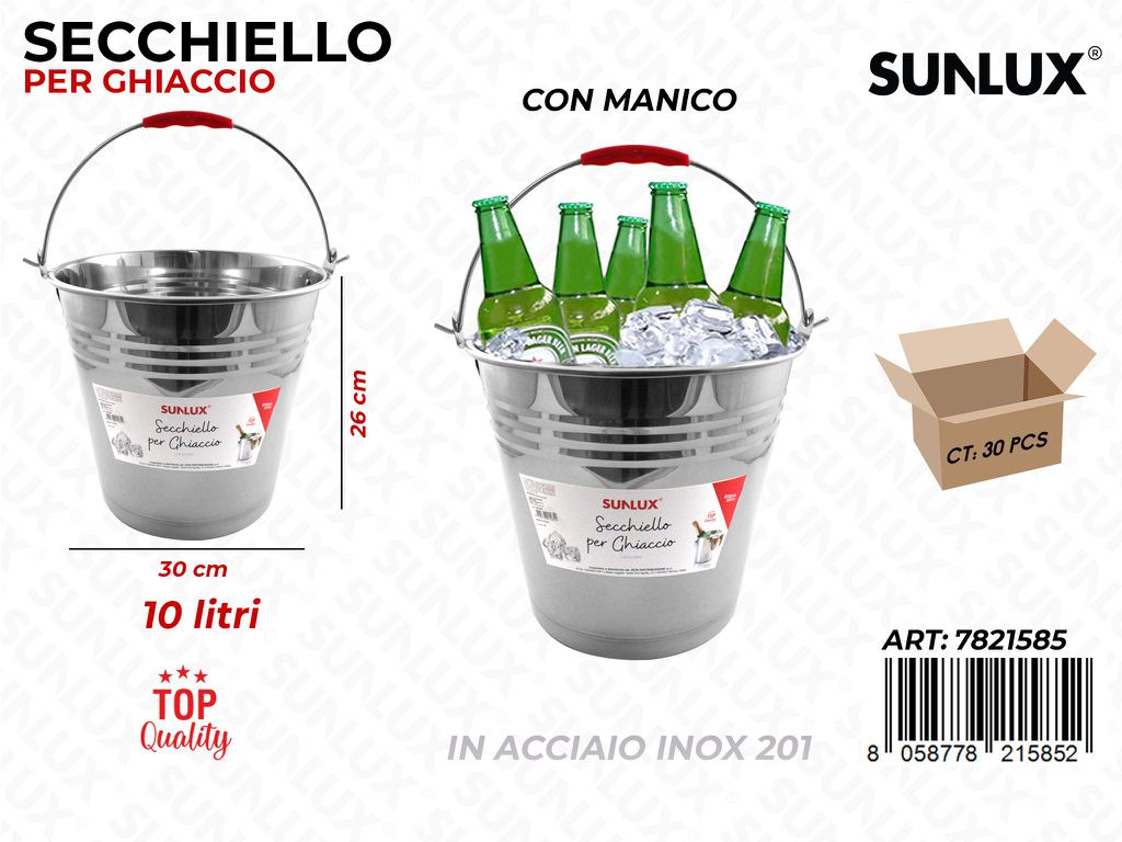 Secchiello per Ghiaccio Inox 201 30*26CM 10LT