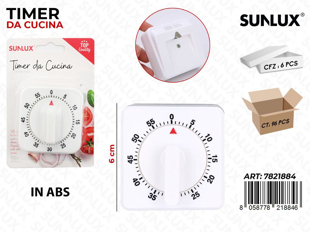Sunlux Timer da Cucina 6CM