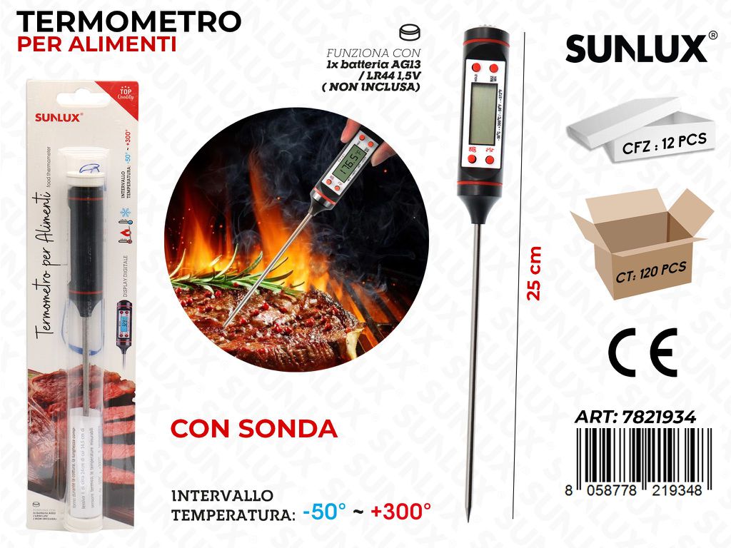 Termometro per Alimenti -50A300 25CM