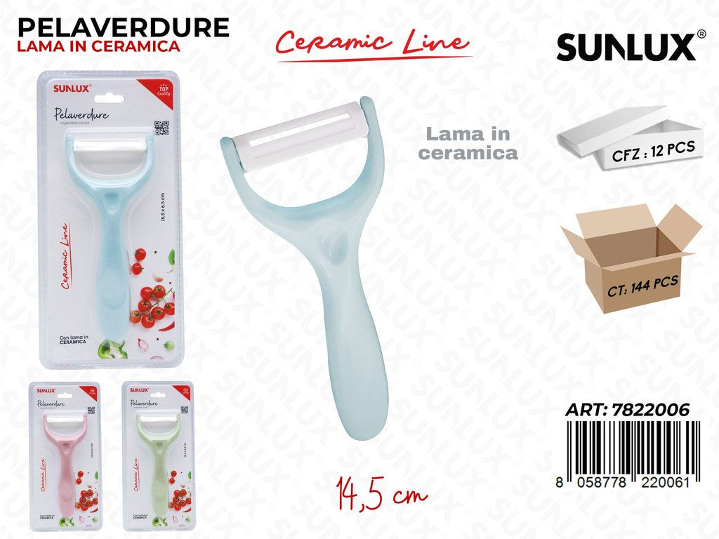 Sunlux Pelaverdure c/Lama Ceramica ASS.15.5CM