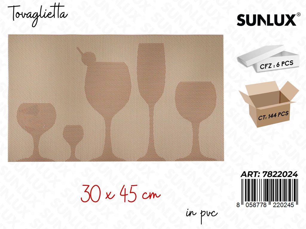 TOVAGLIETTA IN PVC 30*45CM /PZ DA 6**