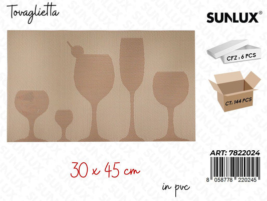 TOVAGLIETTA IN PVC 30*45CM /PZ DA 6**