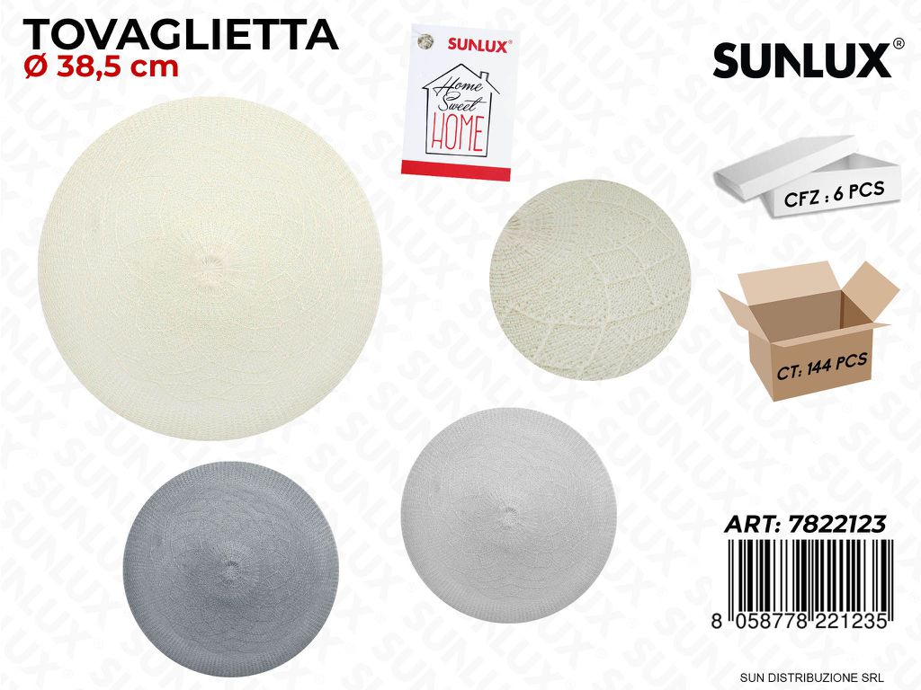 Tovaglietta Rotonda Col. Ass. D. 38.5CM