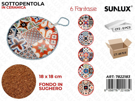 Sunlux Sottopentola Ceramica Ass. D.18CM